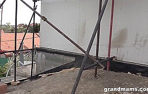 Grandmams, eva tittie, checking young cocks