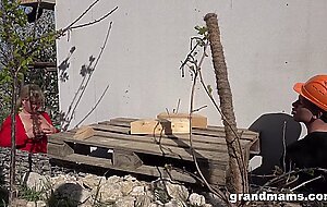 Grandmams, eva tittie, checking young cocks