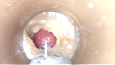 Camera 4k Inside Deep Pussy Captures Huge Dose Ejaculation of Sperm ASMR
