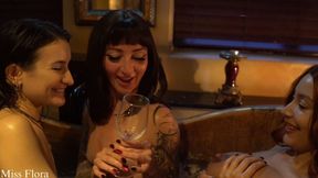 The Goddess Gifts Milk and Watches Lesbian Kissing - Breast Milk Lactation Fetish with Dea Starbabe and Eevie Lain (1080HD MP4)
