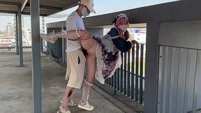 A beautiful chick came out of the 2D world and fucked on the street.