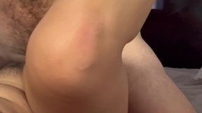 asian girl anal riding his white cock