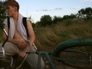 summer cycling. hot blowjob while cycling