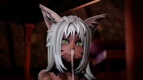 Cat lady rides Double cocked futa
