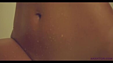 Sanktor skins tiny Asian tease drowning in shower cum