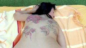 Tattooed big ass brunette smashed in her pussy in POV