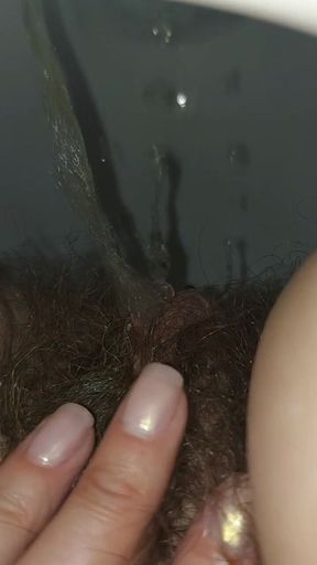 Pissing Woman, Hairy Pussy Pissing