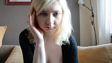 Patrycja Blonde Big Tits Chats on Webcam Non-Nude SFW Clip