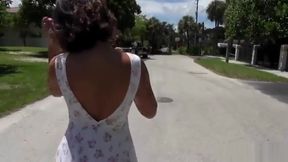 Nice dusky Nicole Grey was hard fucked outside