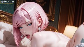 Pinky Cute Short Pink Hair Girl Gets Fucked Hard and Creampied