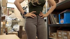 Married Sexy Blonde PAWG Indulges In Hot Quickie With Her Colleague In the Warehouse