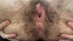 FTM Hairy Pussy and Ass Showcase