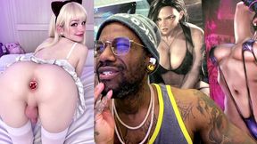 beautiful small cock transgender girl with a butt plug and being a cock tease, ai generated