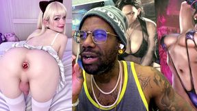 beautiful small cock transgender girl with a butt plug and being a cock tease, ai generated