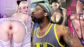 beautiful small cock transgender girl with a butt plug and being a cock tease, ai generated