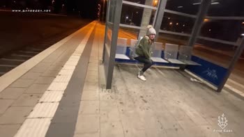 Anne Eden's German Public Pleasure at the Train Station