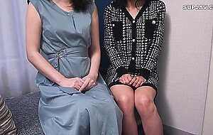 Threesome, lesbian. two beautiful witches who met each other for the first time are entangled.