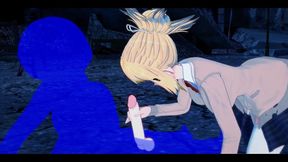 Dr Stone Hentai - Kohaku Boobjob and Handjob - Japanese Asian Manga Anime Game Porn