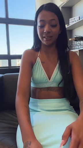 Cuckolded Man Sharing His Tanned Fiance in a Very Naughty Mnage  Trois