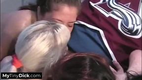 A Lucky Man with Small Dick Multiple Ladies Blowjob