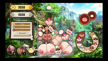 Hentai game babe gets her squirt on while pulled by an anal plug