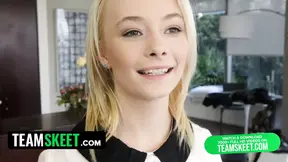 Teamskeet - Super Tiny Blonde Isn't Afraid To Shove Big Fat Cock Deep Down In Her Throat