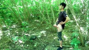 Twink Makes Big Far Cumshot Outdoor - Slow Motion Cum at the End