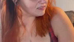Long Distance BBW Girlfriend Video Call Role play | Sweet Redhead GFE Teases, Dirty Talks and Masturbates for You During Our Late Night Call