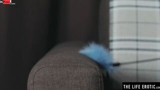 Kinky kitty with a butt plug for a tail will masturbate for you