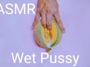 ASMR wet pussy with dildo