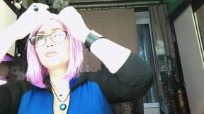 My slutwife and a prankster Aimee in her two broadcasting guises: for young and adult viewers...))