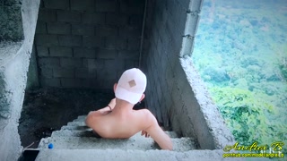 Jerking Offf &amp; Cumming in an Open &amp; Abandoned Building Beside the Highway