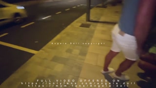 Angela Doll - two sluts get fucked on the sidewalk in the street