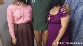 Hot Sex with My Indian Wife and Stepsister Together