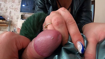 MilfyCalla- Deep blow-job while wearing fur Hooded Puffer Jackets 202
