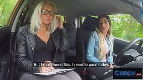 Lesbian Driving Instructor Fucks Student 18+ For License Pass