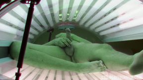 Czech Gay Solarium 5 Solo Jerk with Hung Twink - Caught in the Act