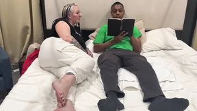 Livie Blainn Milks Cory Strokes While Reading