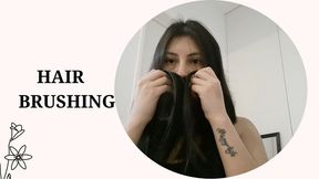 Combing and smelling my long hair