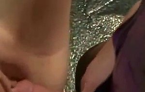 Tranny licks and fucks brunette hottie