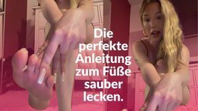 Die perfekte Anleitung zum Füße sauber lecken.. durch den Screen.