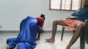 Submissive Tamil House Owner Sucks His Dick