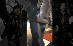 Hot Rainy Walk (garters and Bulge Meggings)