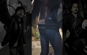 Hot Rainy Walk (garters and Bulge Meggings)