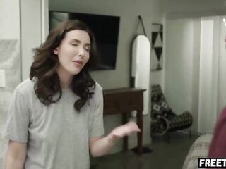 This stud Left Her Alone With His Beefy Black Roommate, Her first Time To Try BBC