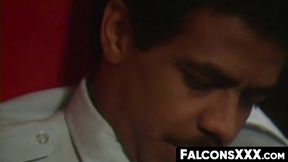 FalconsXXX.com - Buster, Melchor, and Johnson's bareback threeway ignites with fiery