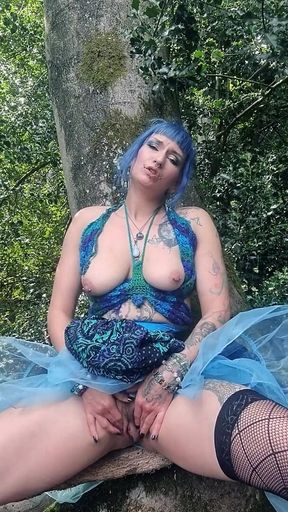 Butterfly Fairy Plays with Her Pussy and Spanks Her Butt