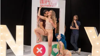 Khalamite enjoys hot oral in amateur threesome from tinder dating game show
