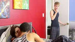 Krys & Robbie Suck Anthony Raw in a Threesome Orgy