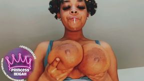 Sloppy Spit Covered Titty Sucking and Slapping Boob Worship